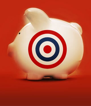 Piggybank with target